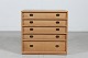 Henning KochDresser made of oak, large modelwith 5 drawers and brass ...