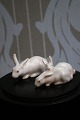 Bing & Grondahl porcelain figures of small rabbits. 
B&G# 1874 & 1875...