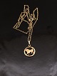 8 carat gold necklace 48 cm. with 8 carat gold lion pendant D.1.5 cm. Item No. 567989