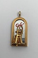 Georg Jensen Gilded Brass Cafe Pendent No. 5201 Measures 5.5 cm x 2.5 cm (2.16 inch x 0.98 inch) ...