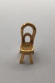 Georg Jensen Gilded Brass Cafe Chair Pendant Measures 1.7 cm x 0.7 cm (0.66 inch x 0.27 inch)  ...