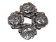 Peter Christian Jensen silver, brooch made of four bottoms .Hallmarked "826S Chr. J". Peter ...