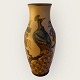 Bornholm ceramics, Hjorth, Vase, Peacock motif, 29cm high, 12cm wide, No. 44 *Nice condition*