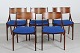Danish ModernSet of 5 chairs of rosewoodHeight 75 cmSeat height 43 cmLength 50 ...
