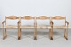 Danish ModernSet of 4 armchairs made of pine wood,with seats of braided cordHeight 75 ...