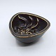 Jais Nielsen for Saxbo; Ceramic bowl, decorated in brown glaze, with a motif of Medusa on the ...