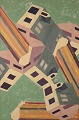 German 
contemporary 
artist.
Oil on canvas.
Large painting 
of 
architectural 
structures in a 
...