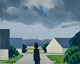 K. Westerberg 
alias Knud 
Horup 
(1926-1973), 
Danish artist.
Oil on canvas. 
Modernist 
style. ...