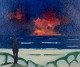 K. Westerberg 
alias Knud 
Horup 
(1926-1973), 
Danish artist.
Oil on canvas. 
Modernist 
style. ...