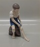 Bing and 
Grondahl B&G 
1757 Boy on 
rock "Paddling 
about" 22 cm 
IPI Marked with 
the three Royal 
...