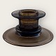 Holmegaard, 
Smoke topaz, 
Candlestick, 
9cm in 
diameter, 
Design Jacob E. 
Bang *Nice 
condition*