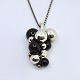 Georg Jensen; A Moonlight Grapes necklace in sterling silver set with onyx.Stamped "Georg ...