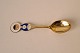 A.Michelsen Christmas spoon in gilded sterling silver with enamel 1969Stamp: A.Michelsen - ...