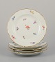 Meissen, 
Germany.
A set of five 
deep dinner 
plates in 
porcelain.
Hand-painted 
with polychrome 
...