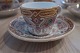 Antique and beautiful Espressocups / Punchcups
Opaque de Sarreguemines
A very beautiful and well-estimated french porcelain/fajance
About 1880
Stamps in the fajance (K2 x 4, SL x 1, K1 x 1, KL x 1, + 3 uden stempler) 
Saucer diameter: 12cm
Cup H. 5,