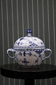 Royal Copenhagen Blue Fluted Half-lace sugar bowl with lid and handle.Decoration number: ...