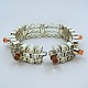 Bent Knudsen; Silver bracelet set with carnelian