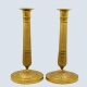 Pair of gold plated bronze candlesticks from France