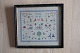 An old Sampler, handmade embroider, in the 
original frame
Initialer: MW
1965
Measure incl. the frame: 34cm x 37cm
In a good condition
We have a large choice of samplers, embroider 
Please contact us for further information