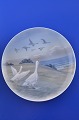 Royal 
Copenhagen 
porcelain 
plate. Large 
wall plate with 
motif of geese, 
diameter 25 cm. 
9 13/16 ...