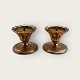 Brass 
candlesticks, 
Flower shape, 
For wide 
candles, 9.5cm 
in diameter, 
8.5cm high, 
Stamped Cawa 
...