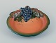 Erik Magnussen 
for Ipsens, 
Denmark. Art 
Nouveau dish in 
hand-painted 
ceramic modeled 
with vine ...