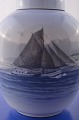 Royal 
Copenhagen 
porcelain, Vase 
with sailing 
ships no. 
2824-1242. 
Height 20 cm. 7 
7/8 inches. ...
