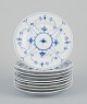 Royal 
Copenhagen Blue 
Fluted Plain. 
Nine plates in 
porcelain.
Hand-painted.
Model 1/180.
From ...