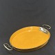 Length 42 cm. 
with handle.
Width 26 cm.
Oval tray in 
metal with 
original yellow 
paint and ...