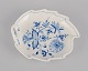 Meissen, Germany. Blue Onion pattern. Leaf-shaped dish with handle.