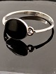 N E From 
Nakskov 
sterling silver 
bangle 5.6 x 
5.3 cm. with 
onyx subject 
no. 577013