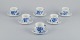 Royal 
Copenhagen Blue 
flower curved. 
A set of six 
coffee cups 
with  saucers.
Model ...