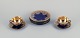 Japan, 
porcelain 
coffee service 
hand-decorated 
in Sevres blue 
and gold.
Consisting of 
two pairs ...