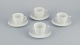 Axel Salto for 
Royal 
Copenhagen. 
Four pairs of 
coffee cups in 
white 
porcelain.
Dating: ...