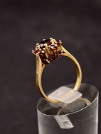 14 carat gold ring  with garnets