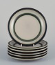 Bing & 
Grøndahl, 
"Tema". Six 
plates in 
stoneware.
From the 
1970s.
Model 306.
Marked.
In ...