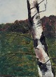 Hanna Brundin, 
Swedish artist. 
Oil on canvas. 
Landscape ...