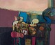 John Picking 
(b. 1939, 
Wigan), English 
painter.
Oil on canvas. 
Abstract 
composition 
with a male ...