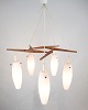 Ceiling lamp - Teak wood - Opal glass - Danish Design - 1960
Great condition
