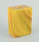 Per Lütken for 
Holmegaard.
Square art 
glass vase, 
"Lava" series.
Glass in 
yellow hues.
From ...