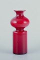 Per Lütken for 
Holmegaard, 
Carnaby vase in 
red and white 
opal glass. Art 
glass.
From the ...
