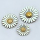 Anton Michelsen 
Daisy brooch
All sizes in 
gold-plated 
sterling silver 
and white 
enamel
Stamped ...