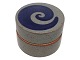 Jacob Bang art 
pottery lidded 
box with blue 
decoration.
Decoration 
number 93.
Diameter 8.5 
...