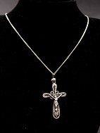 Cross with filigree  and chain