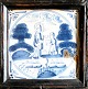 Dutch tile with 
biblical motif, 
mid 18th 
century. 
Painted blue. 
13 x 13 cm. 
Framed in black 
...