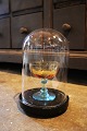 Decorative, old 
cylinder-shaped 
French glass 
Dome / Globe on 
a black wooden 
base for 
exhibition. ...