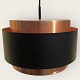 Saturn ceiling 
lamp 
manufactured in 
the 1960s by 
Fog & Mørup, in 
copper, black 
metal, plastic 
...