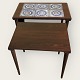 Two small 
tables / 
Deposit tables 
from the 1960s 
- the largest 
with tiles, 
shows some 
traces of ...