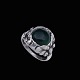 Georg Jensen. 
830s Silver 
Ring #11B with 
Green Agate.
Designed by 
Georg Jensen 
...