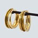 Anette Kræn; A 
pair of ear 
rings made in 
14k gold.
Ear rings for 
hanging inside 
the ...